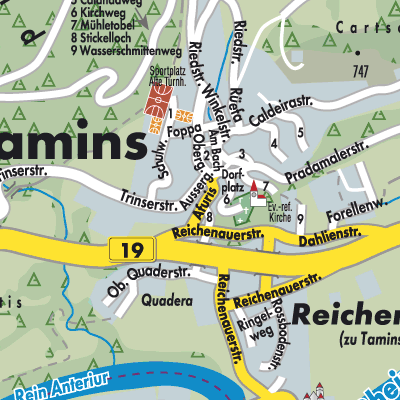 Stadtplan Tamins
