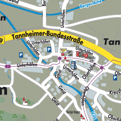 Stadtplan Tannheim