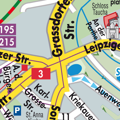 Stadtplan Taucha