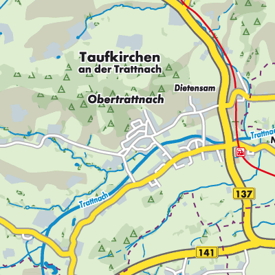 Übersichtsplan Taufkirchen an der Trattnach