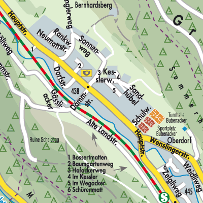 Stadtplan Tecknau