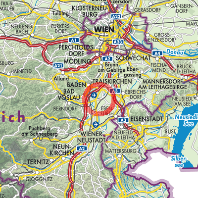 Landkarte Teesdorf