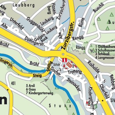 Stadtplan Tegerfelden