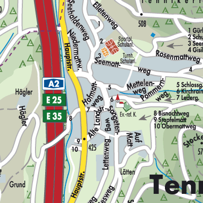 Stadtplan Tenniken