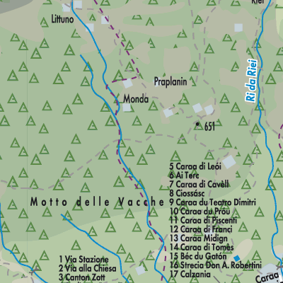 Stadtplan Terre di Pedemonte