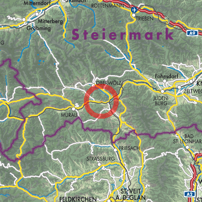 Landkarte Teufenbach-Katsch