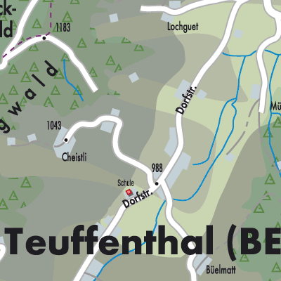 Stadtplan Teuffenthal (BE)