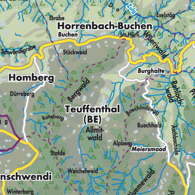 Übersichtsplan Teuffenthal (BE)