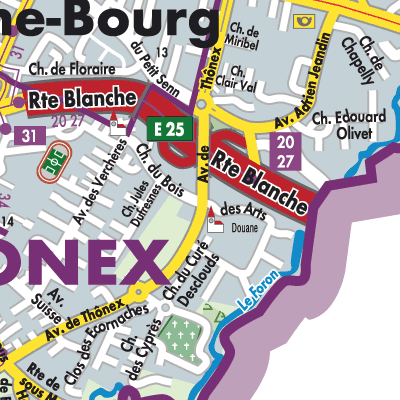 Stadtplan Thônex