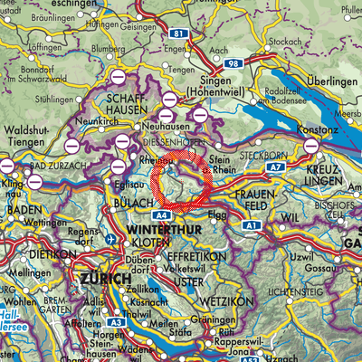 Landkarte Thalheim an der Thur