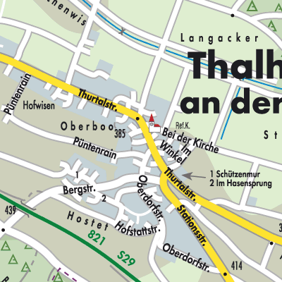 Stadtplan Thalheim an der Thur