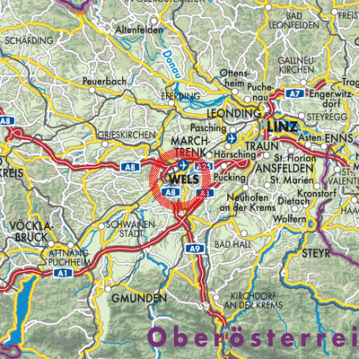 Landkarte Thalheim bei Wels