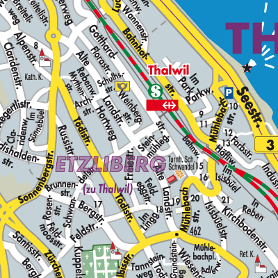 Stadtplan Thalwil