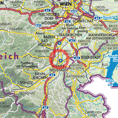 Landkarte Theresienfeld