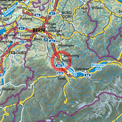 Landkarte Thun