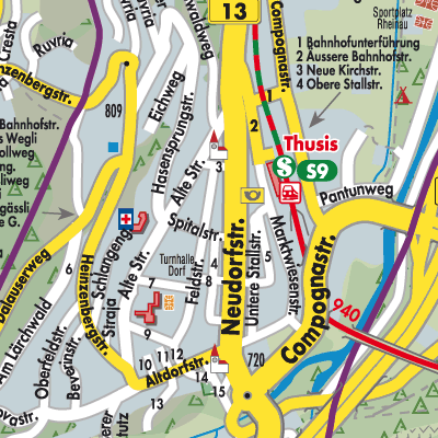 Stadtplan Thusis