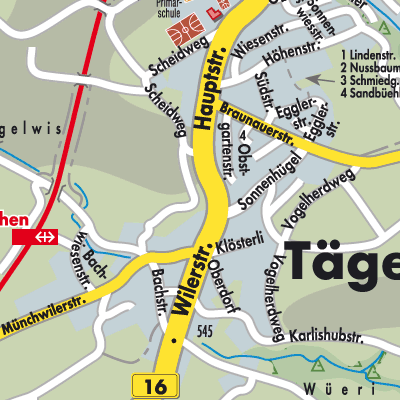 Stadtplan Tobel-Tägerschen