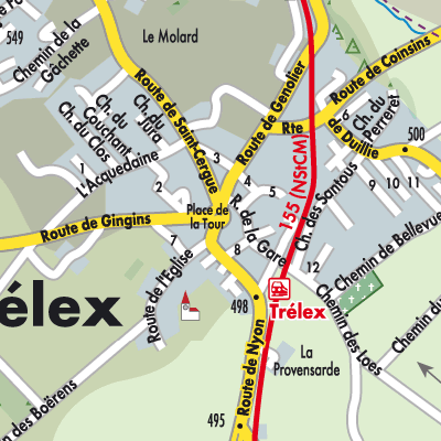 Stadtplan Trélex