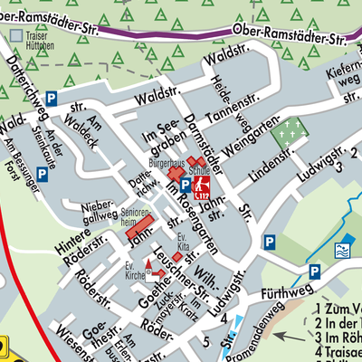 Stadtplan Traisa