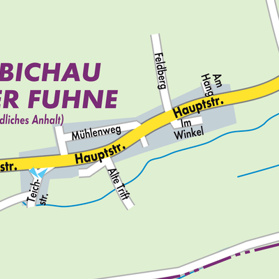 Stadtplan Trebbichau an der Fuhne