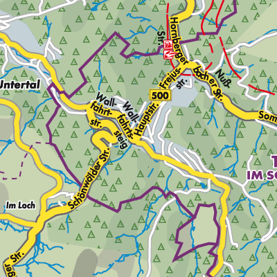 Übersichtsplan Triberg im Schwarzwald