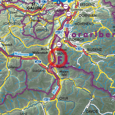 Landkarte Triesenberg