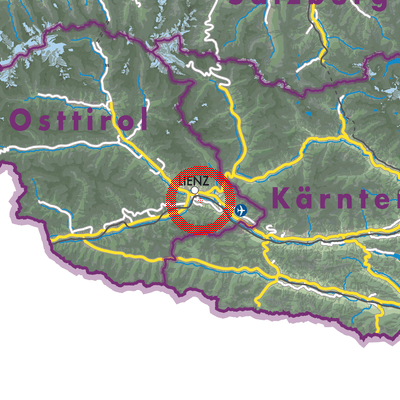 Landkarte Tristach