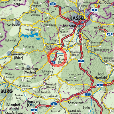 Landkarte Trockenerfurth