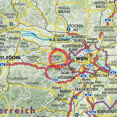 Landkarte Tullnerbach