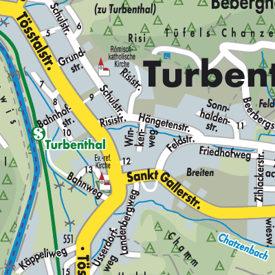 Stadtplan Turbenthal