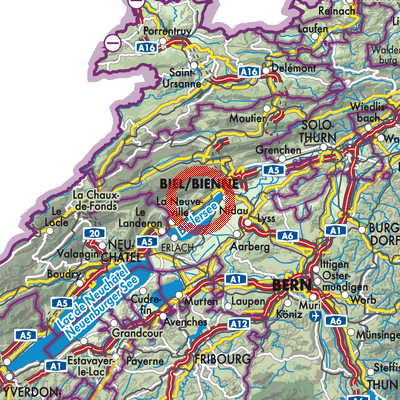 Landkarte Twann-Tüscherz