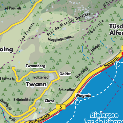 Übersichtsplan Twann-Tüscherz