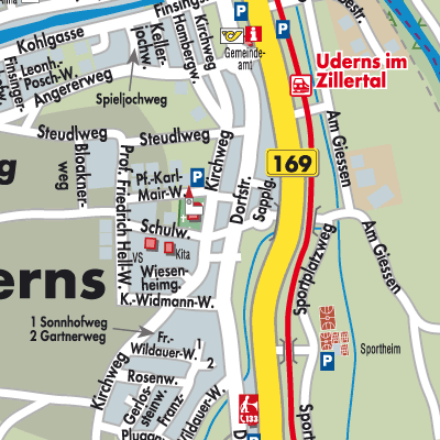 Stadtplan Uderns