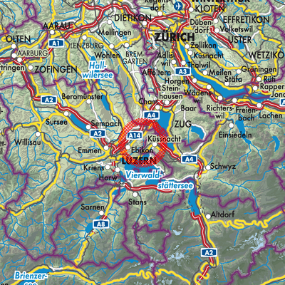 Landkarte Udligenswil
