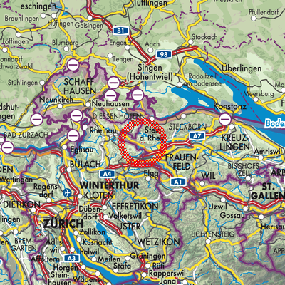 Landkarte Uesslingen-Buch