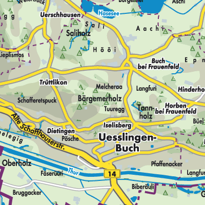 Übersichtsplan Uesslingen-Buch