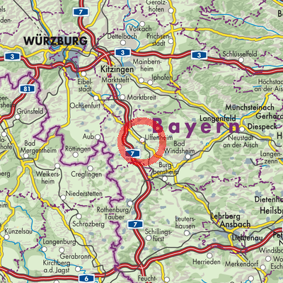 Landkarte Uffenheim (VGem)