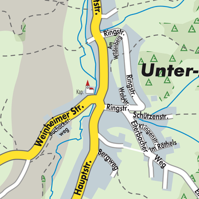 Stadtplan Unter-Abtsteinach