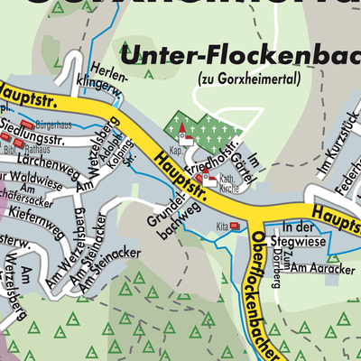 Stadtplan Unter-Flockenbach