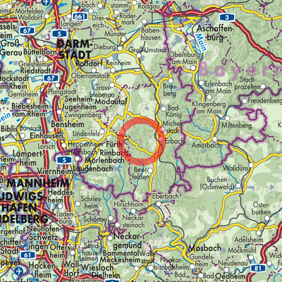 Landkarte Unter-Mossau