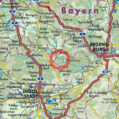 Landkarte Untereggersberg