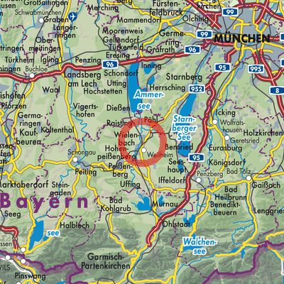 Landkarte Unterhausen