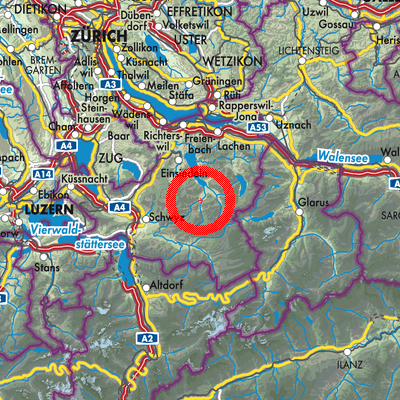 Landkarte Unteriberg