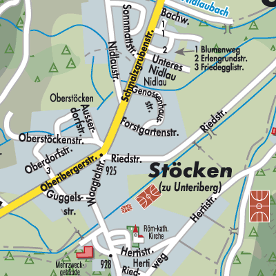 Stadtplan Unteriberg