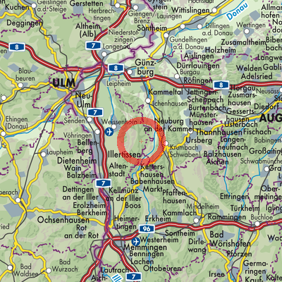 Landkarte Unterroggenburger Wald