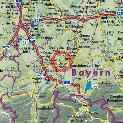 Landkarte Unterthingau (VGem)