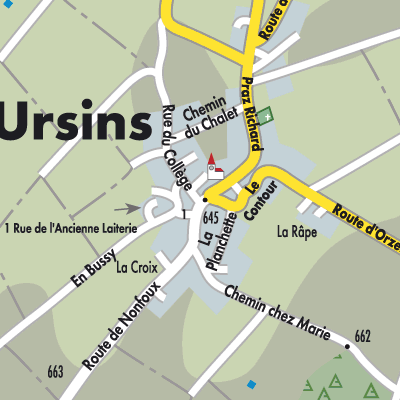 Stadtplan Ursins