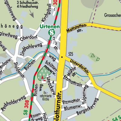Stadtplan Urtenen-Schönbühl