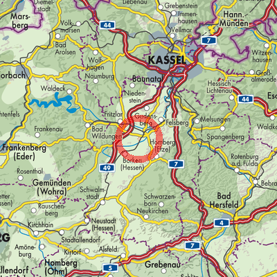 Landkarte Uttershausen