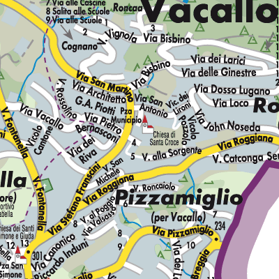 Stadtplan Vacallo